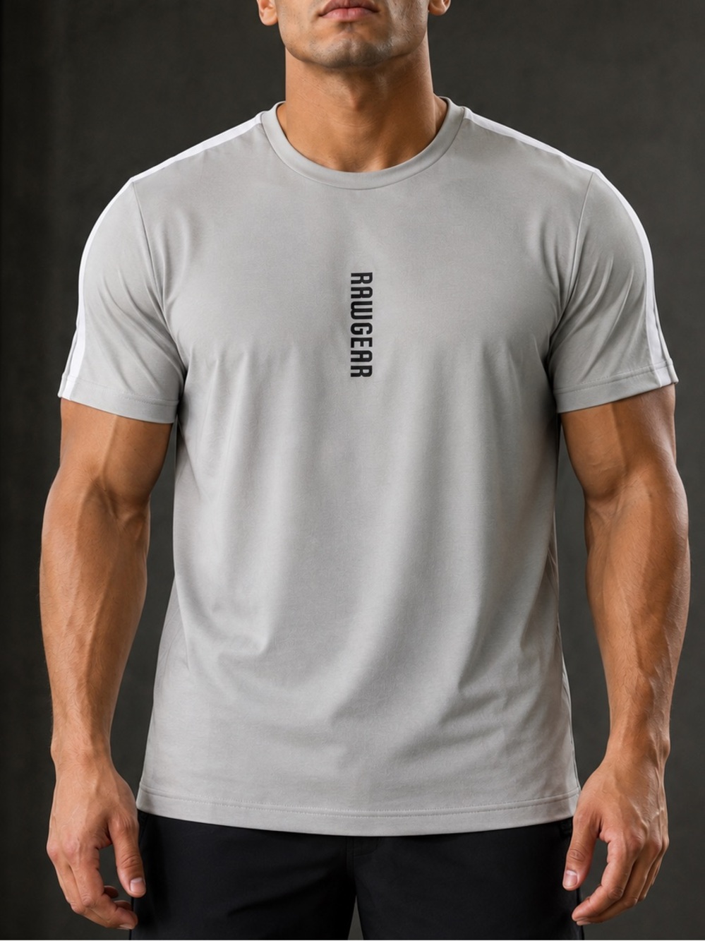 Rawgear Dual Tee short sleeve Men’s size Small Light Gray Athletic Shirt workout